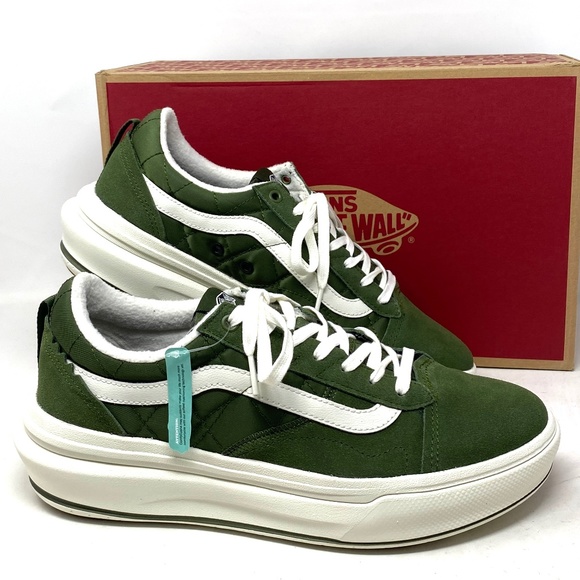 Vans Shoes - VANS Old Skool Overt Plus CC Sneakers Women’s Size Suede Green Shoes VN0A4BVLE02